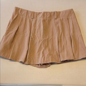 SHEIN Pleated Khaki Skort